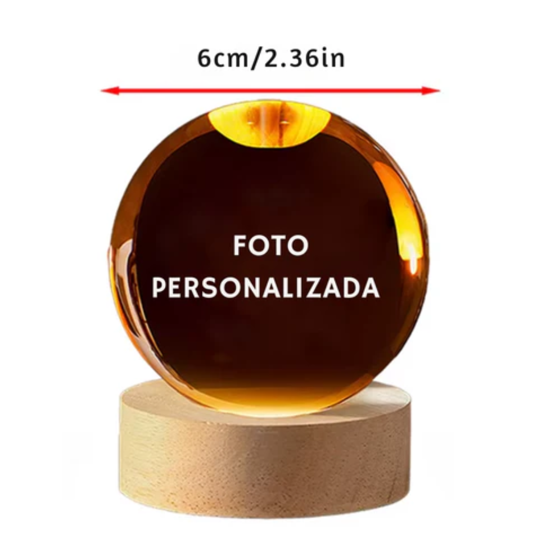 Esfera de cristal personalizable
